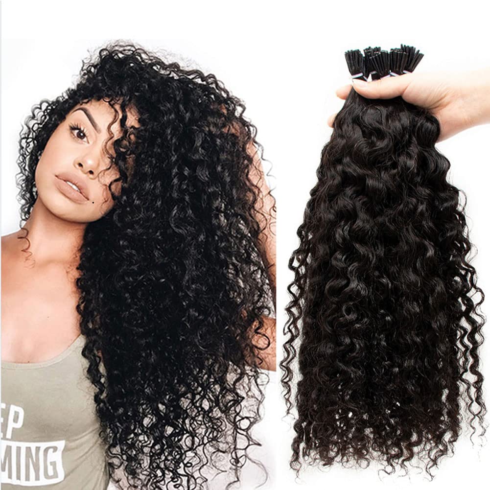 Itip Hair Extensions Human Hair Jerry Curly I Tip Human
