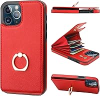 Vista 1 de Folosu Funda compatible con iPhone 12 Pro Max con soporte para tarjetas, rotación de 360°, soporte de anillo de dedo con función atril, protección