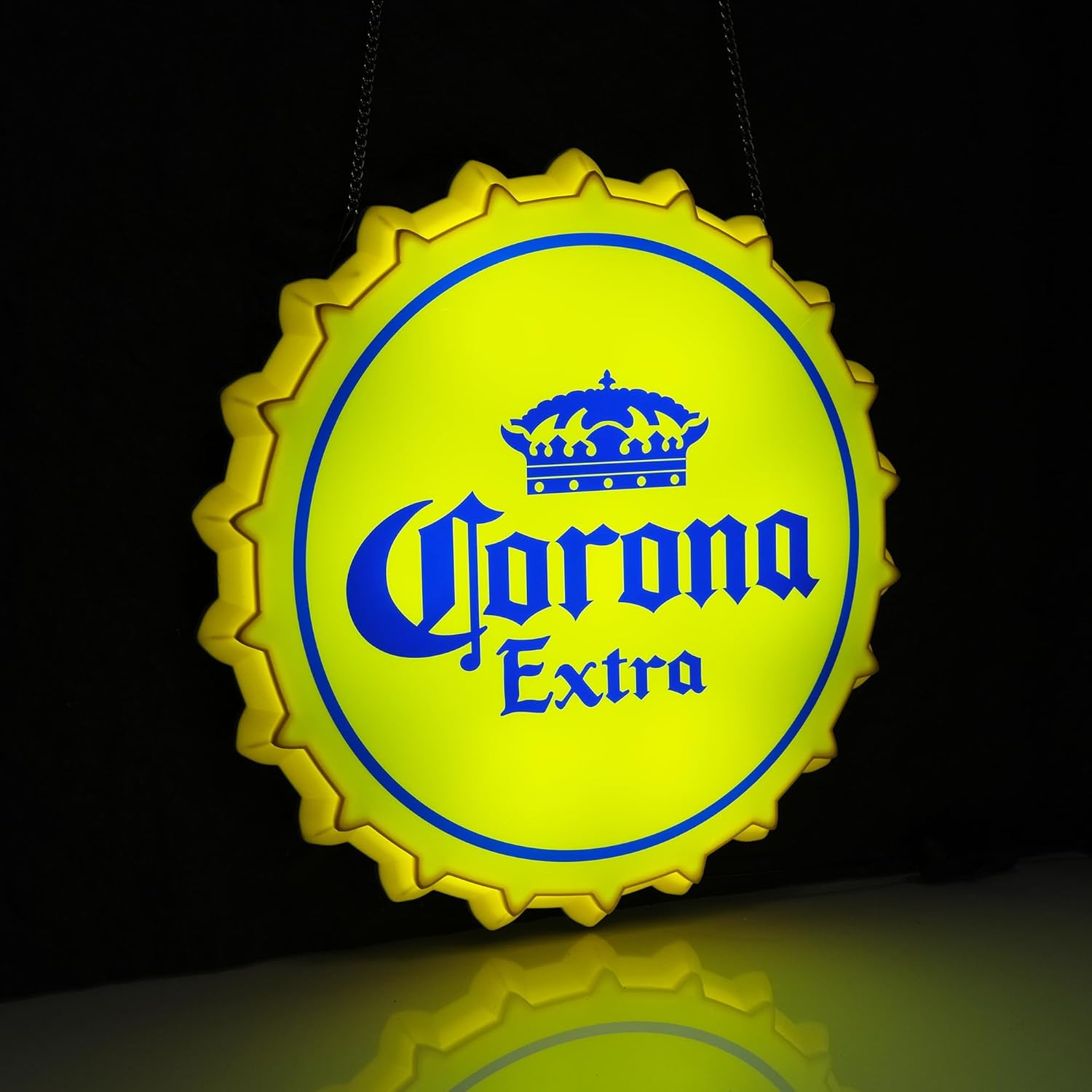 Beer Bottle Cap Shaped Advertising Light Box Neon Sign for Beer Bar Club Bedroom Office Hotel Pub Cafe Wedding Birthday Party Man Cave Art Wall