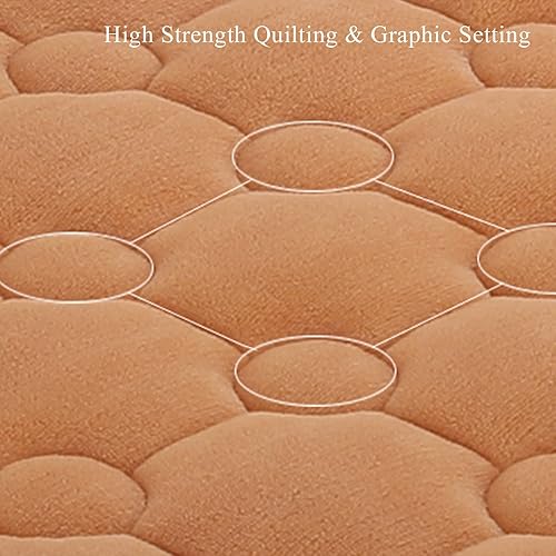 Miniatura 4 de HM&DX Cojín grueso de franela para ventana de bahía, tapete de felpa antideslizante para ventana de bahía, funda moderna y súper suave para