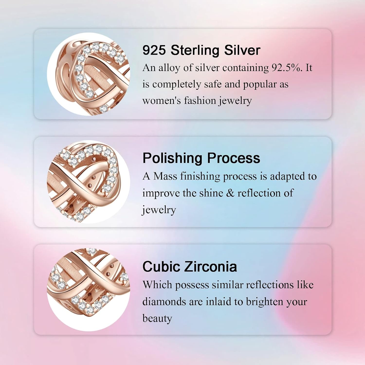 Birthday Fashion Love Heart Dangle Charm 925 Sterling Silver Charms fits Bracelets and Necklace Pendant Bead Charms Jewelry Present for Women Family Friends - Image 5