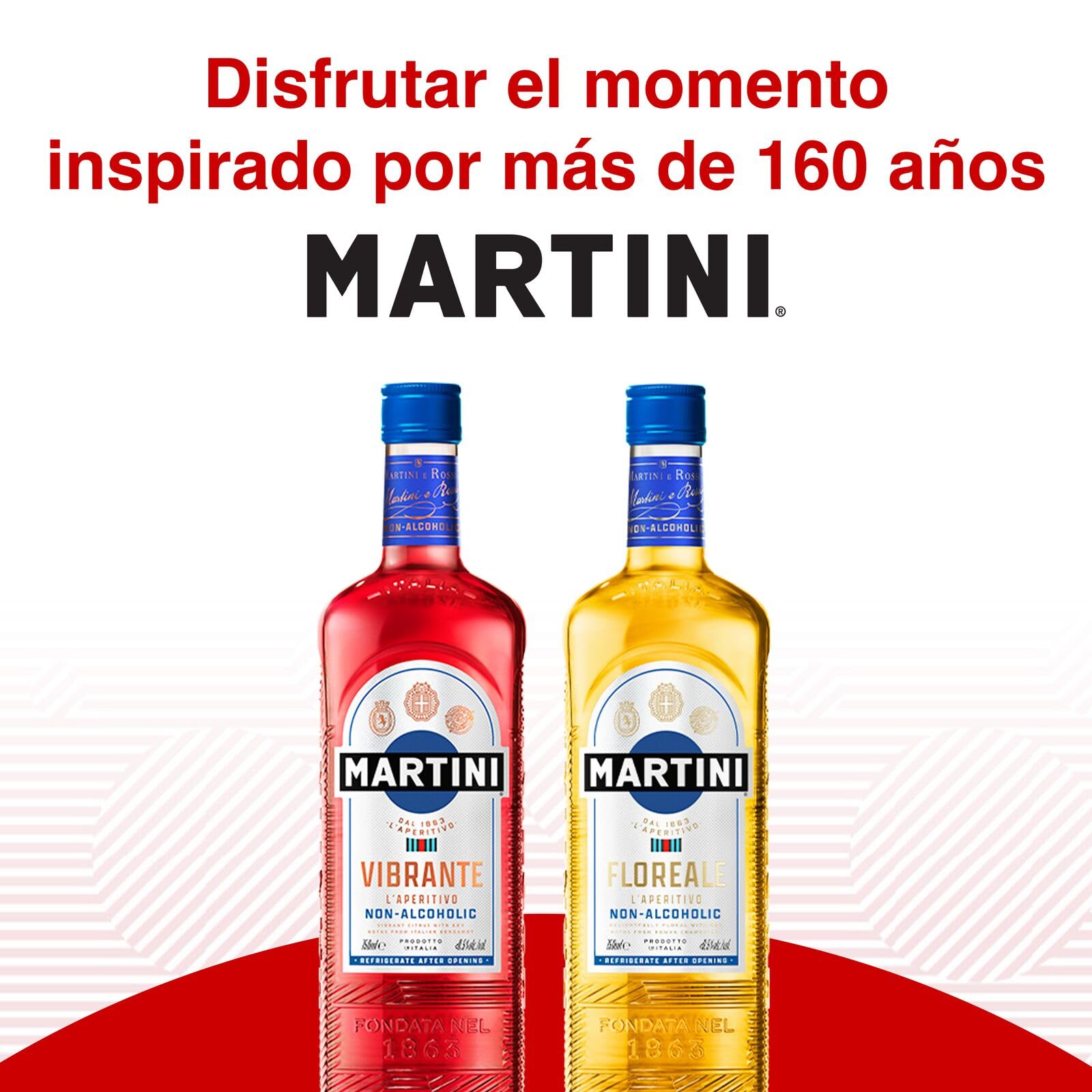 MARTINI Vibrante Aperitivo sin Alcohol 75cl con Infusión de Botánicos Superiores