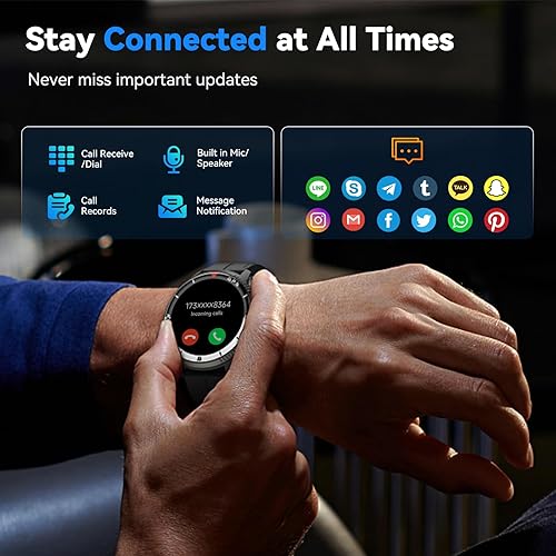 Miniatura 5 de Reloj inteligente para hombres, reloj inteligente con GPS, rastreador de actividad física con monitor de frecuencia cardíacasueño, podómetro,