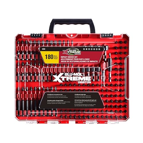 Disston BLU-MOL Xtreme E0100501 - Juego de puntas de destornillador (180 piezas)
