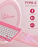 Vista 5 de MoKo Funda para iPad (A16) de 11ª generación con teclado de 11 pulgadas 2025, iPad de 10ª generación de 10.9 pulgadas con soporte para lápices