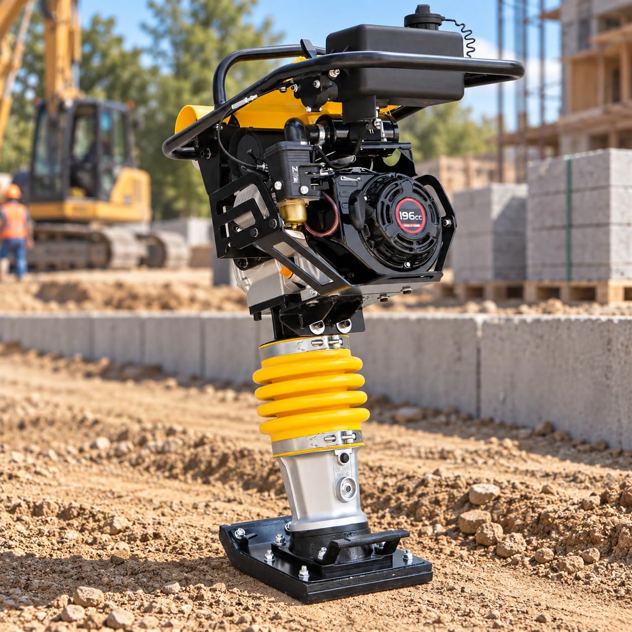 Amazon.com: Stark USA 196cc 6.5HP Jumping Jack Tamper, Gas-Powered