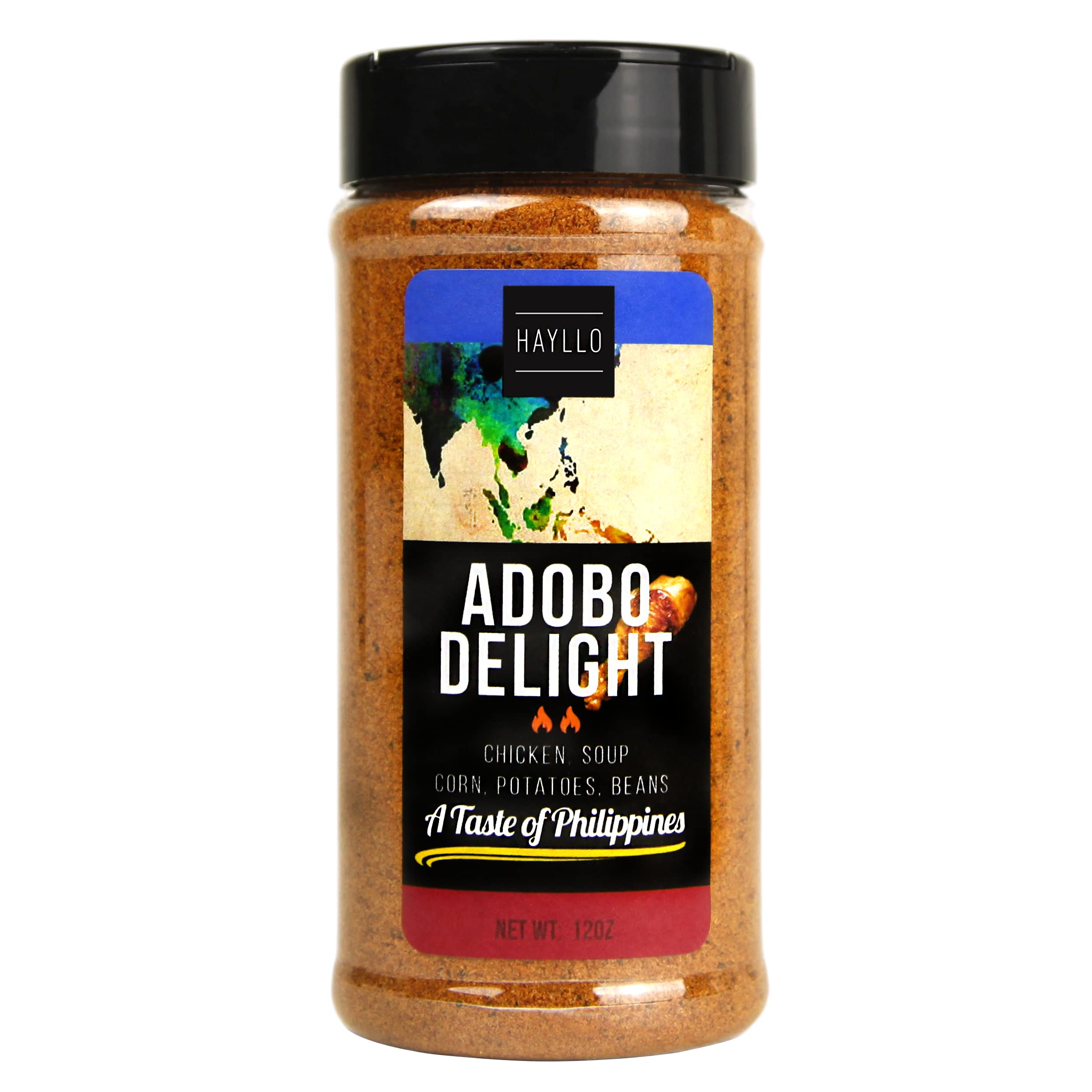 Adobo Delight Mix Seasoning, All Natural, Non-GMO, Gluten-free by Hayllo, 12oz