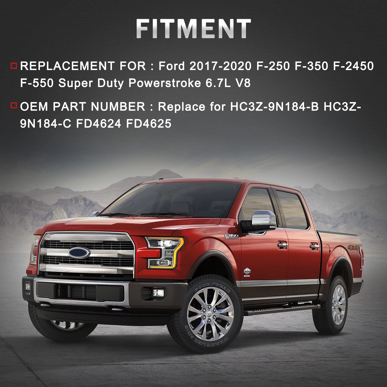 Snapklik.com : TEMSONE 67L Powerstroke Diesel Fuel Filter Element ...