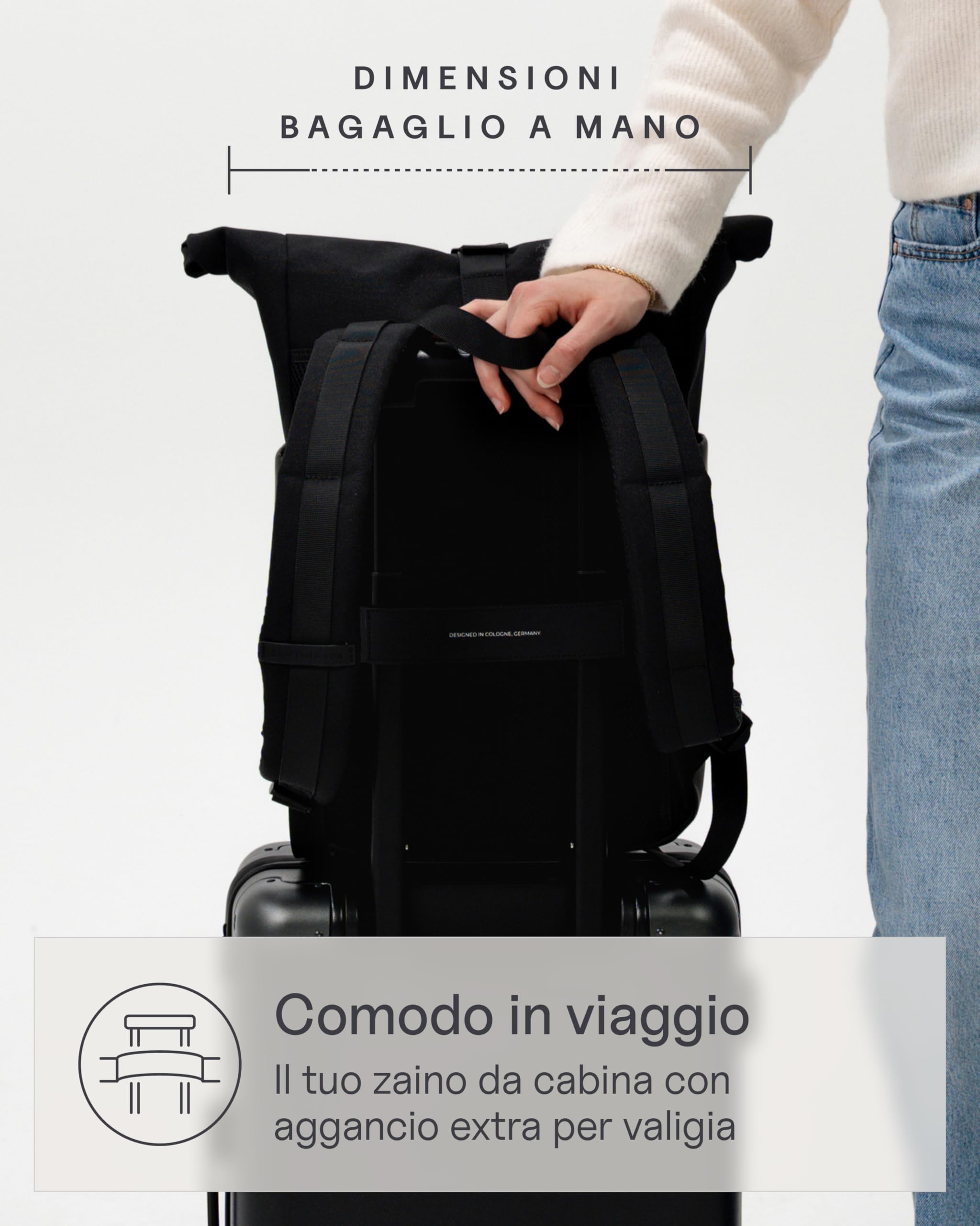 Kapten & Son Zaino Lund All Black | Donna & Uomo