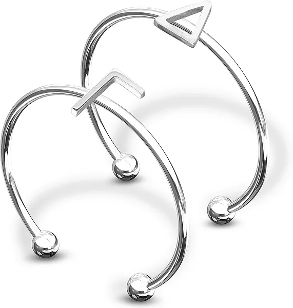 Sorority Shop Delta Gamma Stacking Ring Set - Adjustable Rings with Silver Plating