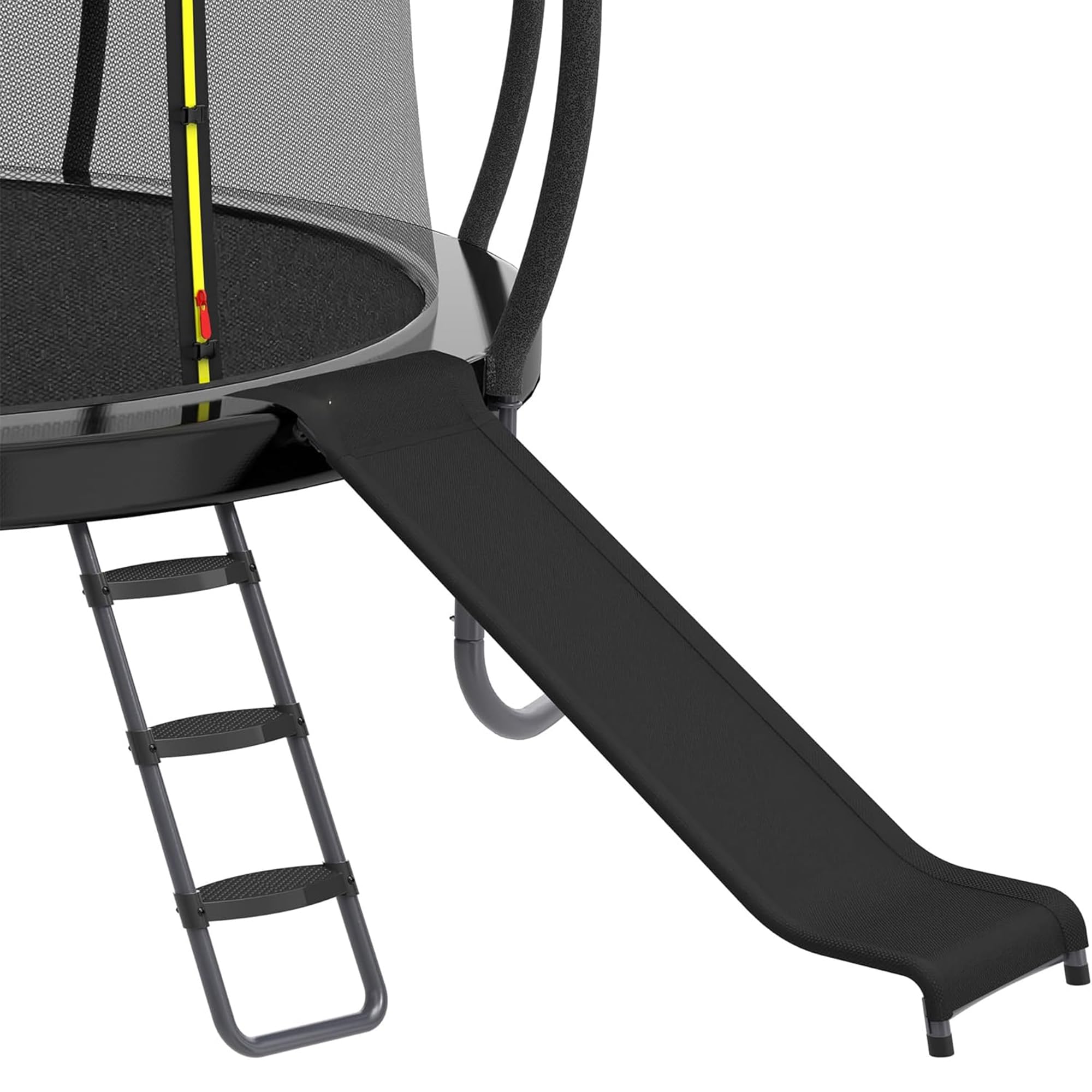Polwkscas Universal Trampoline Ladder Slide kit, 3 Steps Wide Step for Trampoline, Trampoline Accessories Slide with Buffer Section for Children Kids Climb Up & Down
