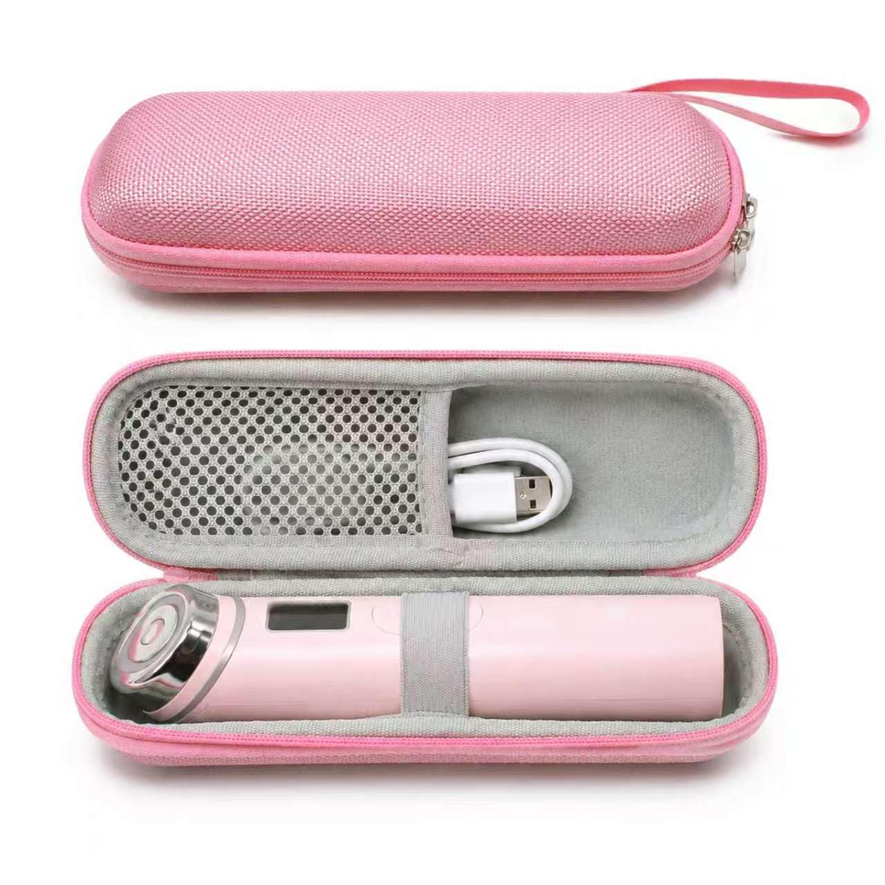 Hard Case for Age-R Booster Pro, Travel Storage Case Compatible with Medicube Booster Pro Beauty Device，Real Glass Glow Massager Accessories (Pink)