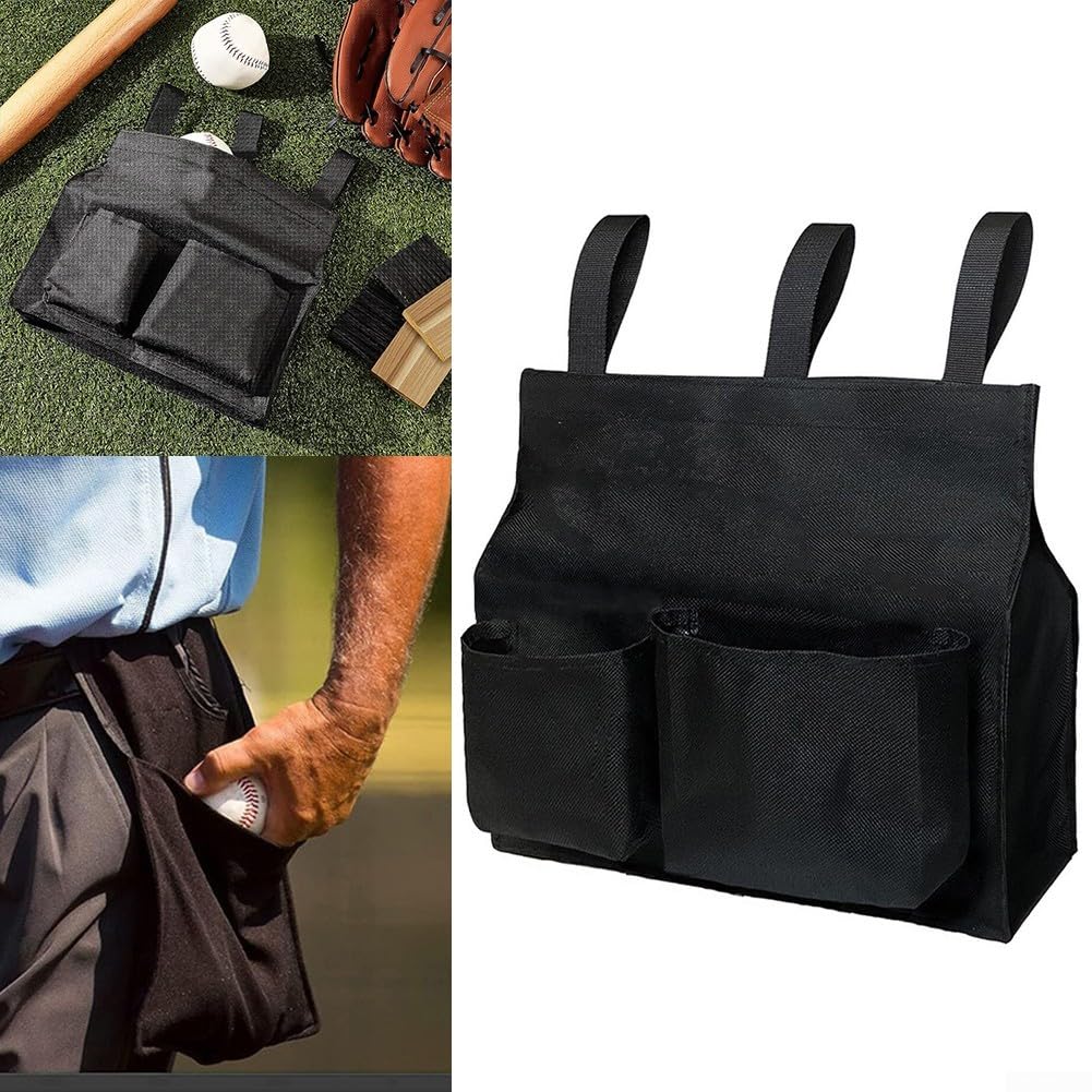 Yhenlovtt Avec une grande balle molle et 3 sangles légères de baseball de capacité, sac d'équipement d'arbitre, sac d'équipement d'arbitre sécurisé en polyester, sac de balle d'arbitre pour sports de