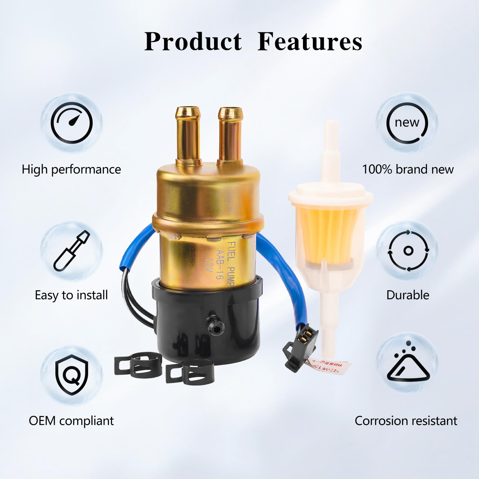 Road Passion Bomba Combustible Gasolina Electrica 12v para Kawasaki Ninja ZX6/ZX6R/ZX7/ZX7R/ZX7RR/ZX9R/600R