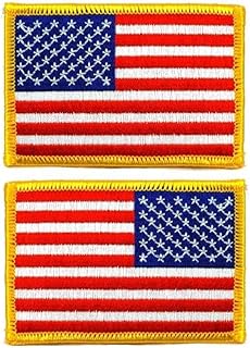 Genuine Military Issue American Flag Embroidered Patches for Right Shoulder & Left Shoulder (2 USA Flag Patches)
