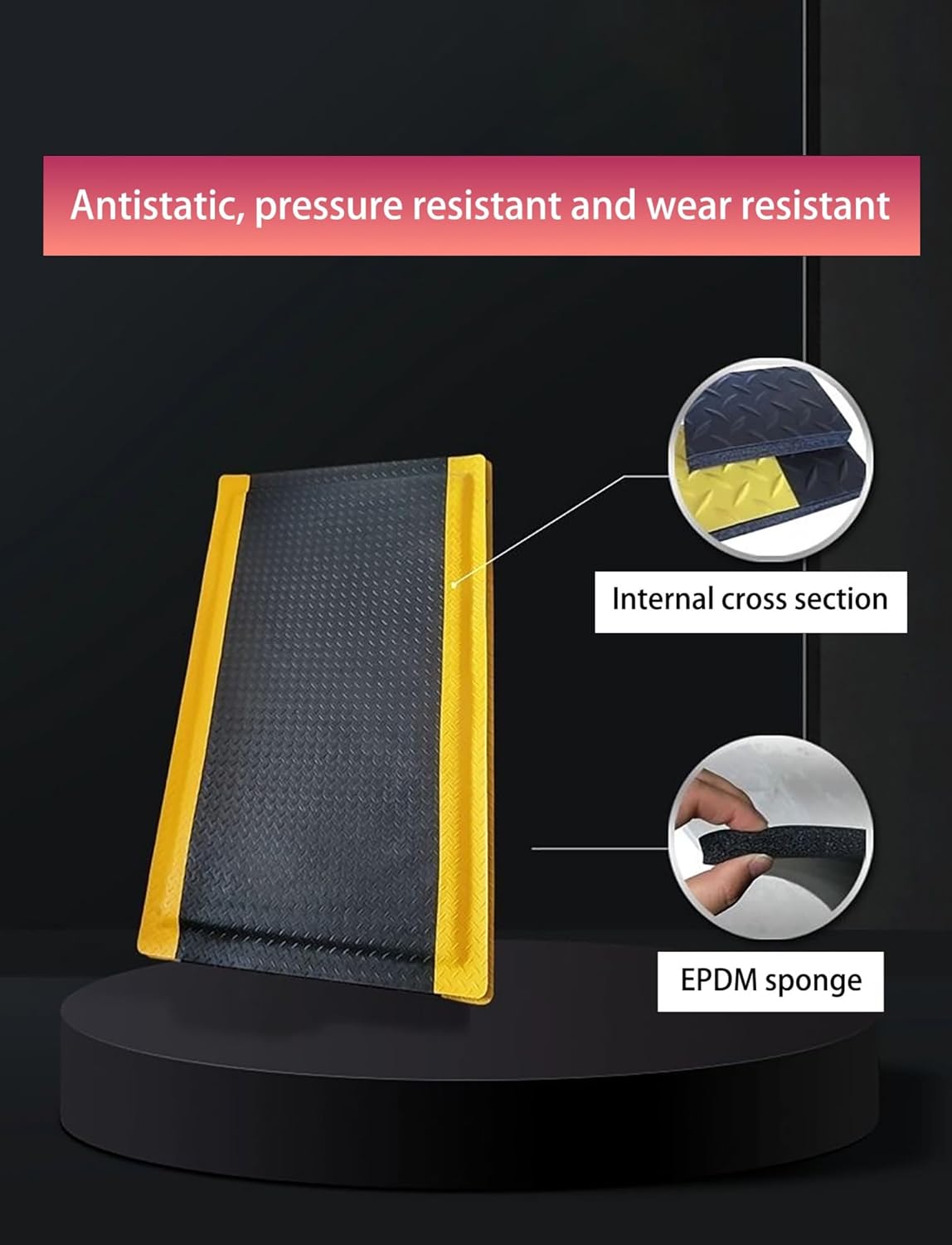 Heavy Duty Anti-Static Anti-Fatigue Floor Mat - Non-Slip Comfort Mat for Workshop, Assembly Line, Garage, and Kitchen - Durable & Safe Floor Protection