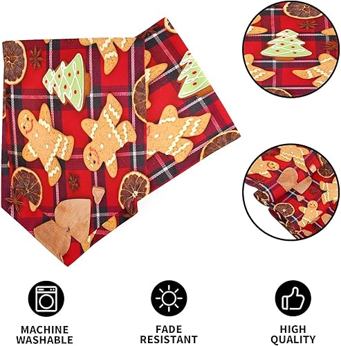 Miniatura 7 de ALAZA Camino de mesa de Navidad de doble cara con copos de nieve de invierno, color verde azulado, turquesa, 14 x 108 pulgadas de largo, mantel para