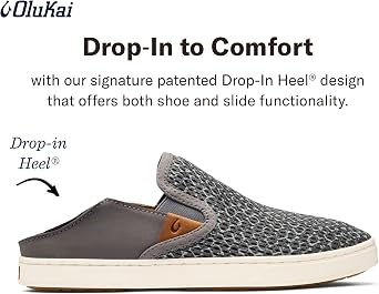 OluKai Women's Pehuea Pa'i Slip-On Sneakers, Lightweight Shoes