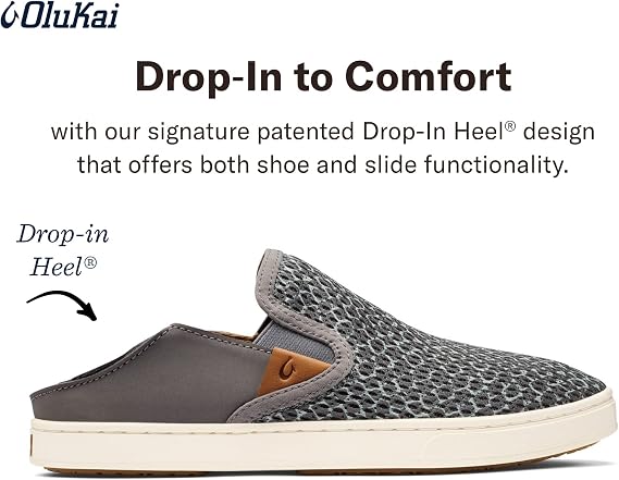 OluKai Women's Pehuea Pa'i Slip-On Sneakers, Lightweight Shoes
