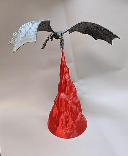 Lámpara de dragón de fuego, Luz de noche de dragón impresa en 3D, Lámpara de escritorio de oficina, Regalos de lámpara de niños, Lámpara de jinete