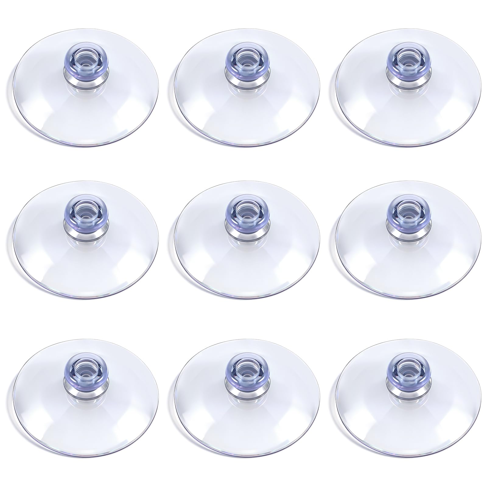 LIQWEI 9 Pcs Shower Caddy Connectors Suction Cups 5cm Kitchen Caddy Hooks Suction Cups Desk Suctions Pads Large