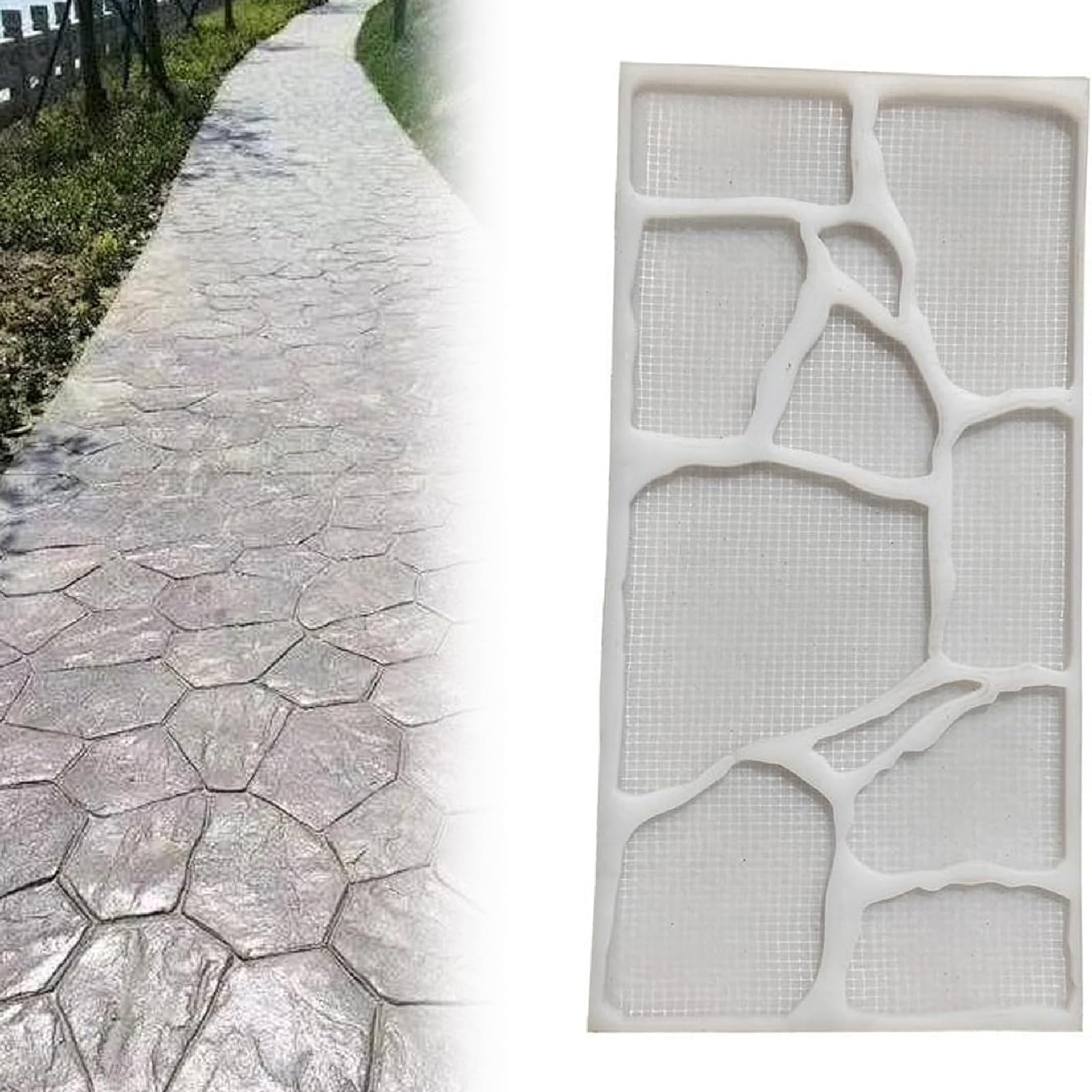Stampis per pavimentazione,Stampo Pavimento,Stampo per Pavimentazione in Cemento,Non Si rompe Facilmente,Non Si deforma Facilmente,per pavimentazione,terrazzo,bricolages