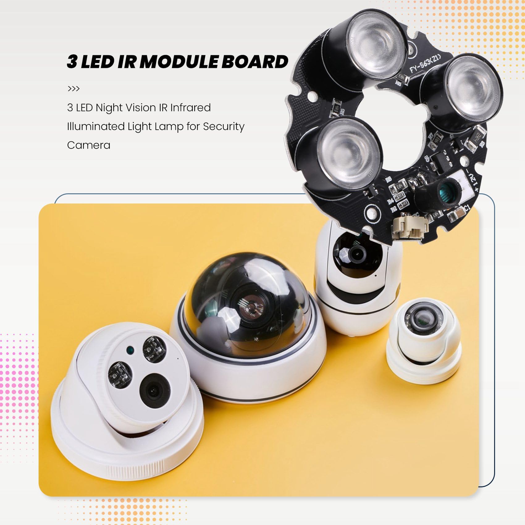 Faretti a infrarossi 53mm LED IR per telecamere CCTV visione notturna