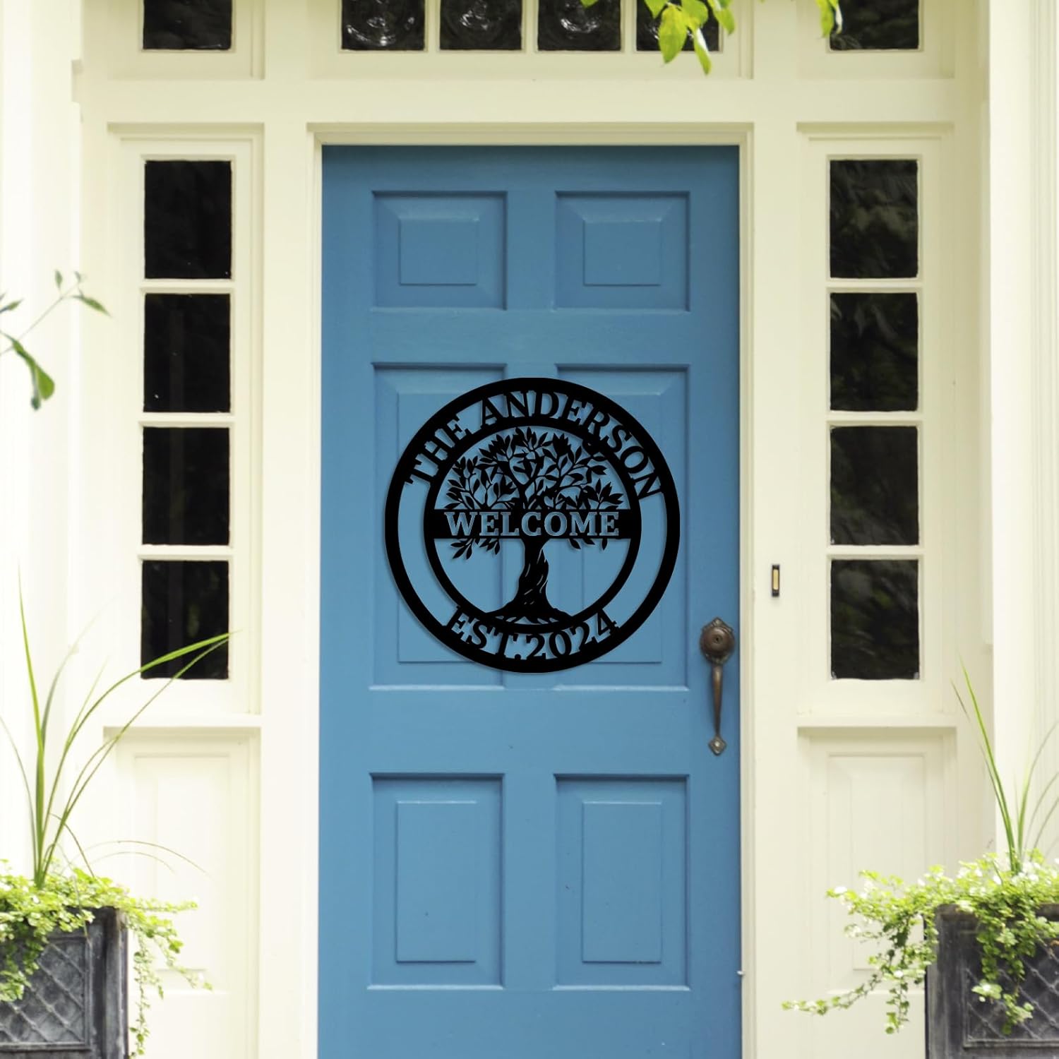 Personalized Tree of Life Metal Sign | Metal Name Signs | Garden Yard Sign | Letter Family Sign | Door Sign | Monogram Wall Decor | Outdoor Wall Art | Home Decor | Patio Sign | Personalized Gifts