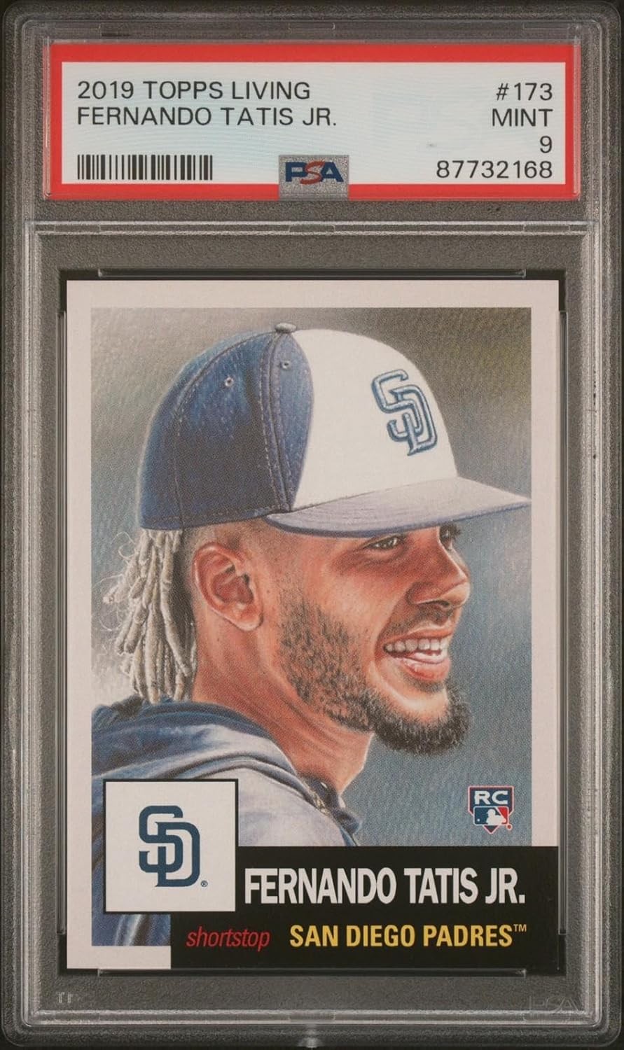 PSA 9 Fernando Tatis Jr. 2019 Topps Living Set #173 Padres Rookie Card - Baseball Slabbed Rookie Cards
