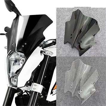 Windshield visor Motorcycle Accessories Windshield Kit Spoiler Protector Cover Extension For DUKE 125 200 390 2013 2014 2015 2016 2017(Style 2)