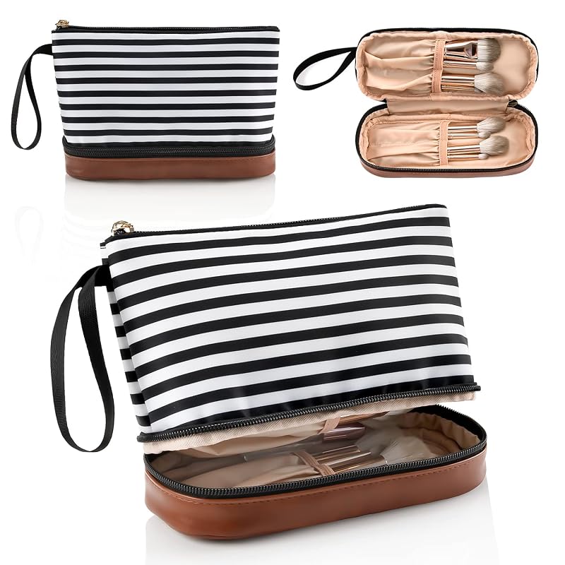 Necessaire de Maquiagem Ethereal com 2 Camadas e Compartimento para Pincéis