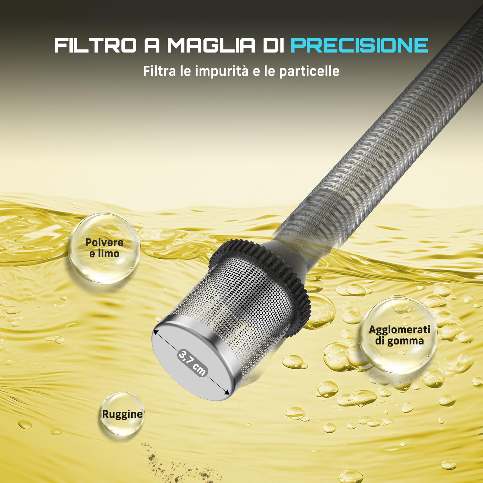 SEESII Pompa diesel elettrica 12 V: 50 l/min con ugello e tubi per il trasporto di diesel, cherosene e olio combustibile, 200 W pompa olio portatile per barca, camion, casa e rifornimento agricolo