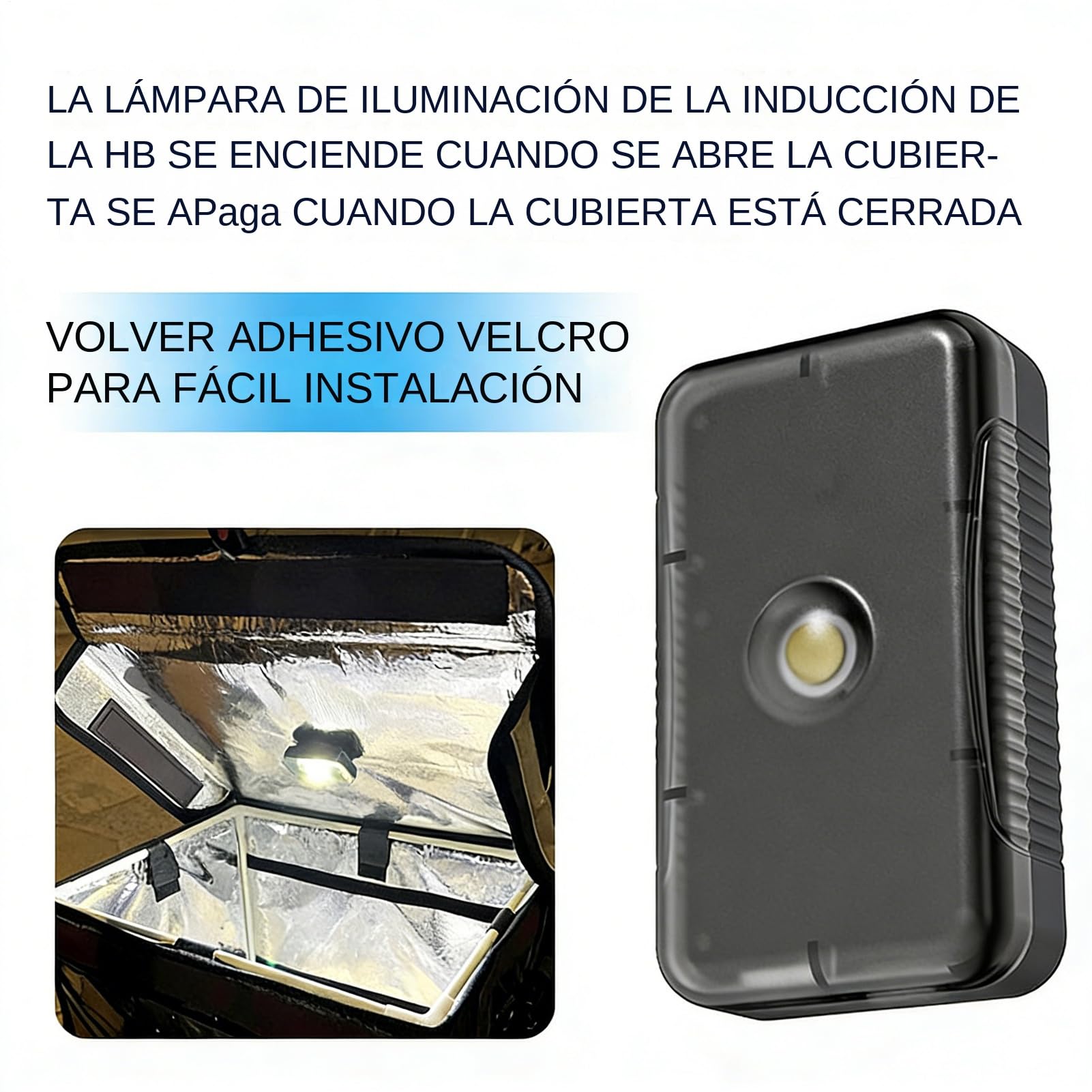 Luz LED para Maletero,Para Baul De Moto - Luces de Coche Recargables con Sensor Autómatico e Interior | para Maletero Armario Moto Scooter Camion y SUV