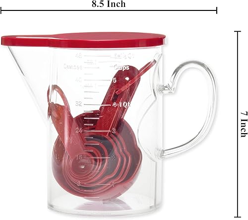 Miniatura 7 de Supreme Housewares - Juego de 10 tazas medidoras y cucharas medidoras de plástico, multiusos para el hogar, herramientas de cocina y hornear, sin