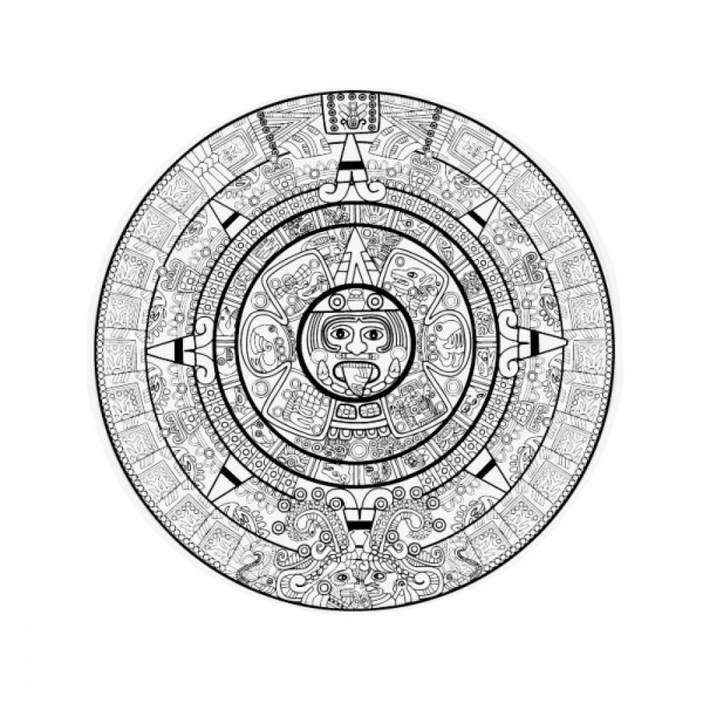 Tapis de sol rond Égypte Ancienne Pharaon antidérapant 50x50cm pour cuisine et salon