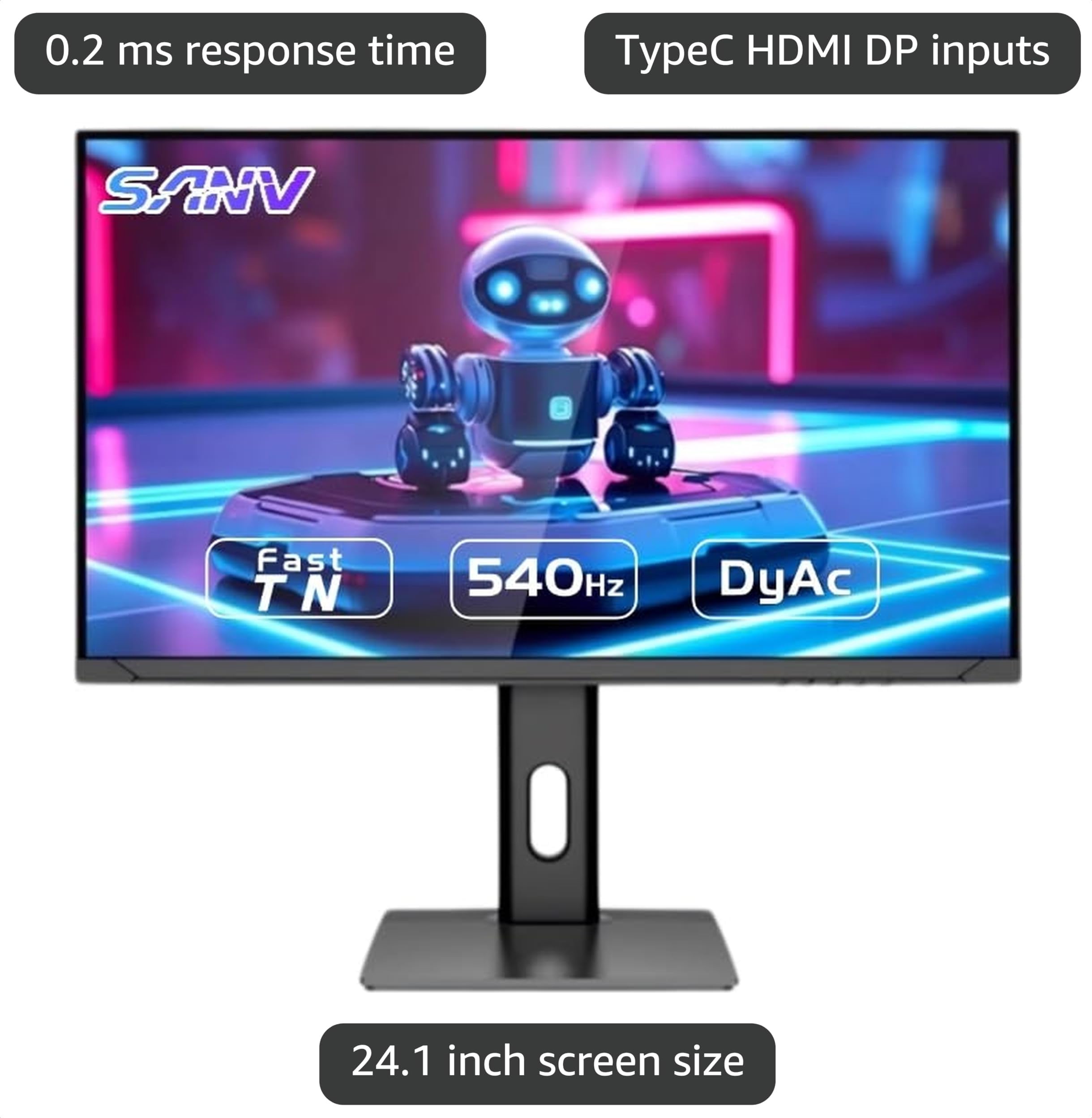 Amazon.com: Gaming Monitor 24.1” Fast TN 540Hz Gaming Monitor for
