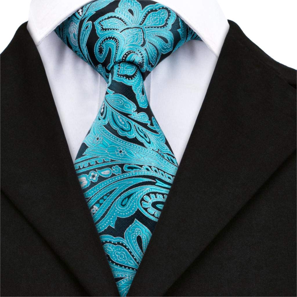 Cravate en soie pour homme MU Leisure SN-1620 avec pochette et boutons de manchette tissé jacquard