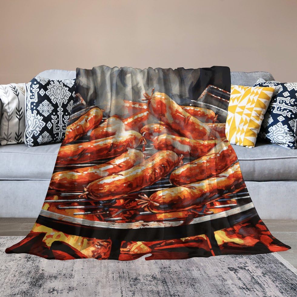 Couverture saucisse sur le feu plaid léger contre le froid de la nuit