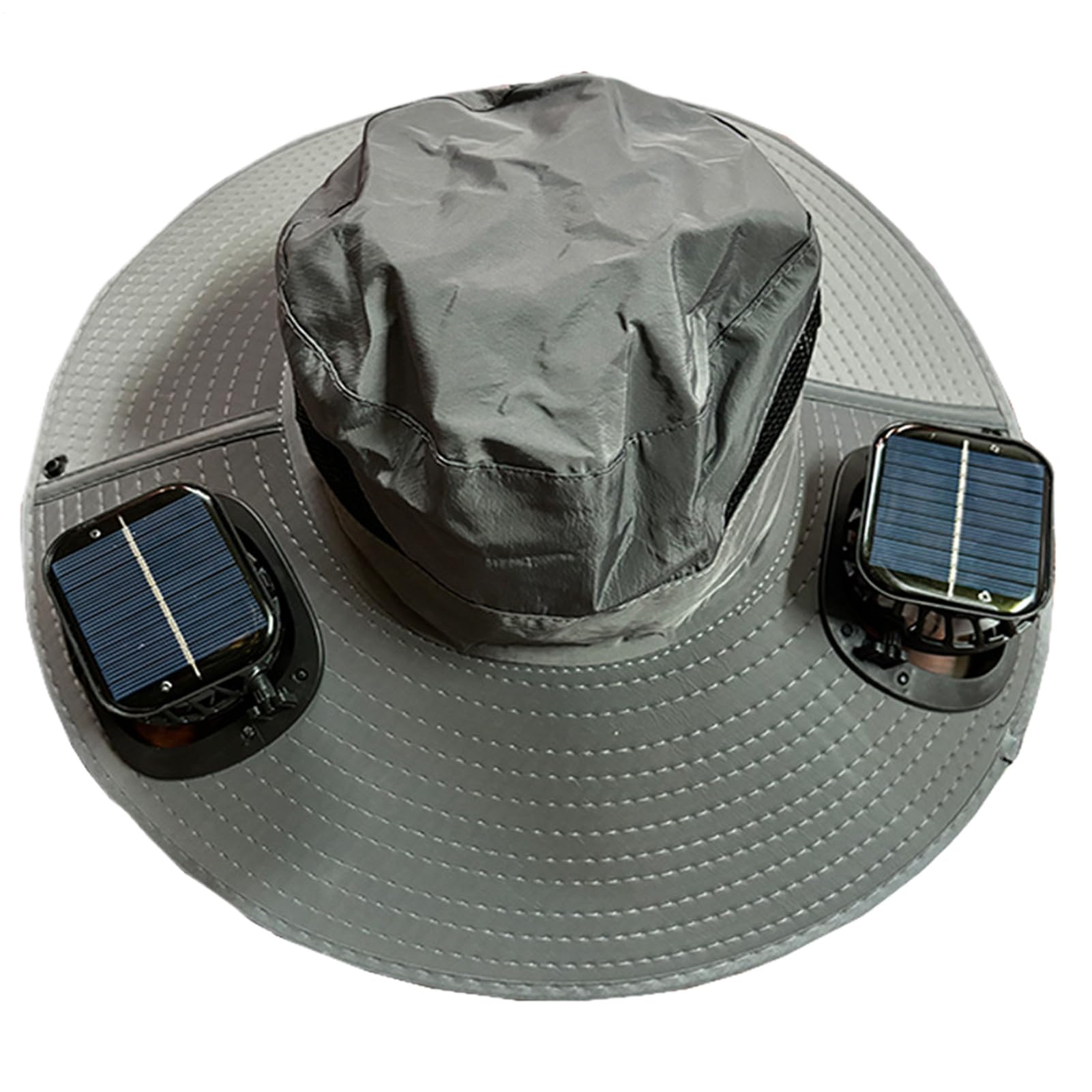 Cappello Ventilato Solare Copricapo Leggero Protezione Personale | Outdoor da Sole a Tesa Larga con Ventola Solare Attrezzatura Personale Per Spiaggia Pesca Campeggio Outdoor Viaggi