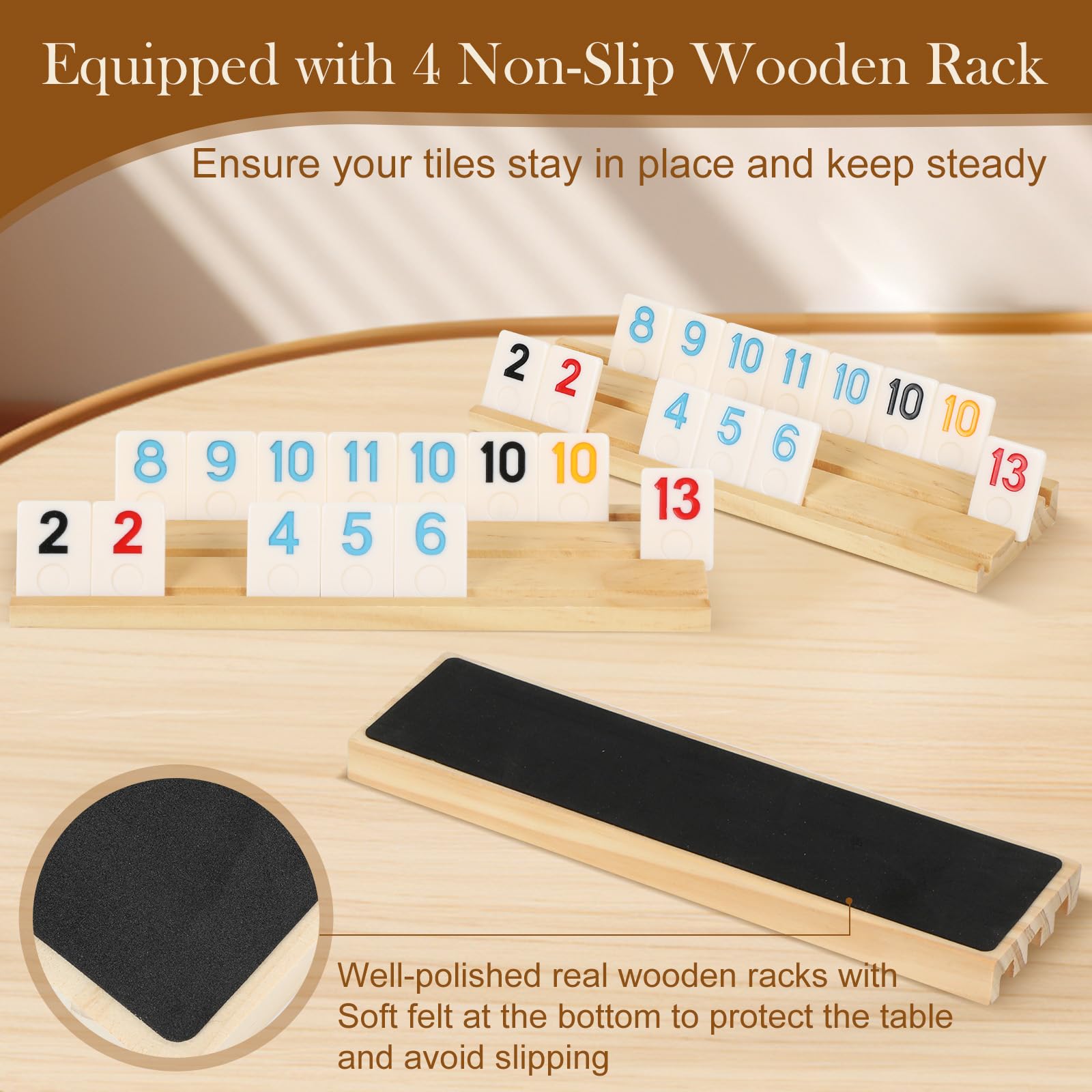 Amazon.com: Soopotay Upgraded 2-4 Players Rummy Game, 106 Melamine