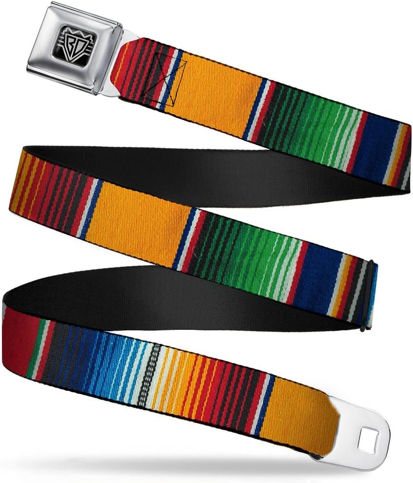 Buckle-Down Seatbelt Belt - Zarape2 Vertical Multi Color Stripe