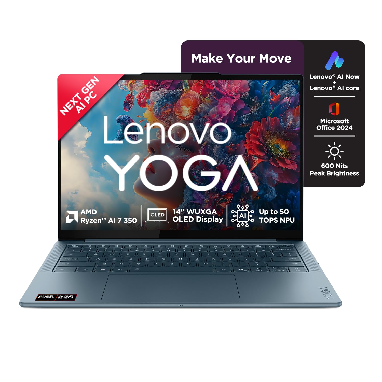 Lenovo Yoga Slim 7 AMD Ryzen AINow 7 350, 83JY005YIN AI Laptop 