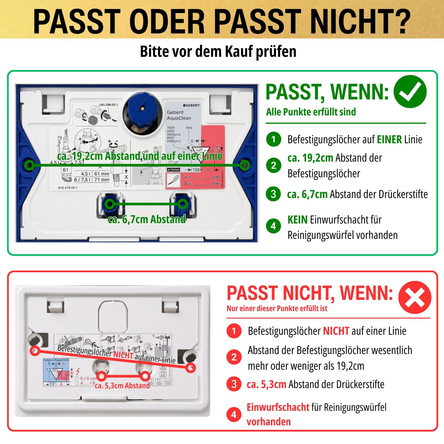 Drücker- & Betätigungsplatte passend für Geberit Sigma (Kunststoff, schwarz, schwarze Ringe) | sw-sw-sigma