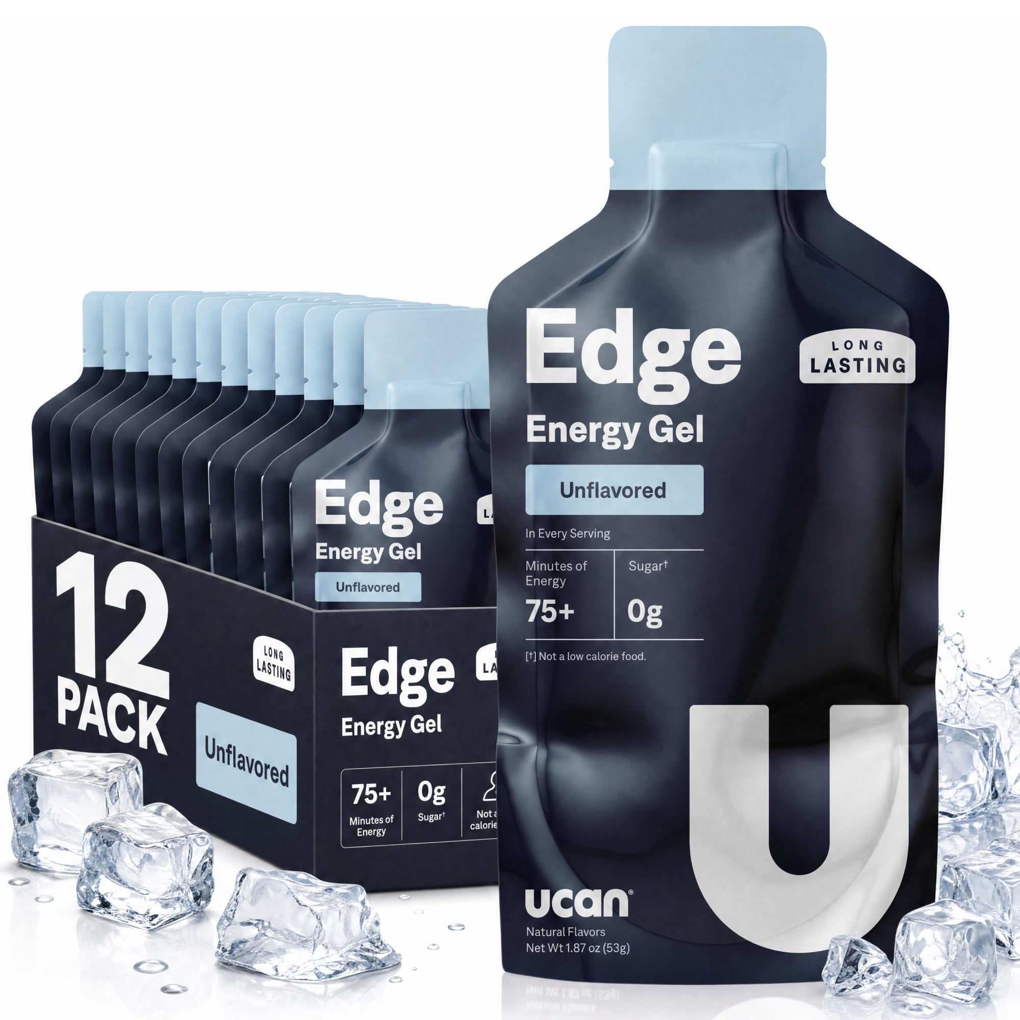 UCAN Gel energético sem sabor Edge, 12 sachês