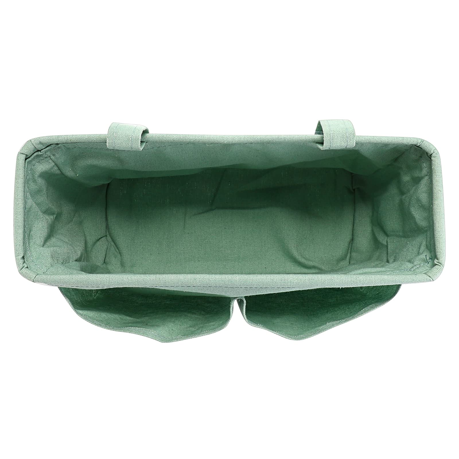 IGNPION Cestini portaoggetti da appendere al comodino in tela, con tasche regolabili, per dormitorio, letto, organizer multiuso per casa, ufficio, scuola, dormitorio, ospedale, verde