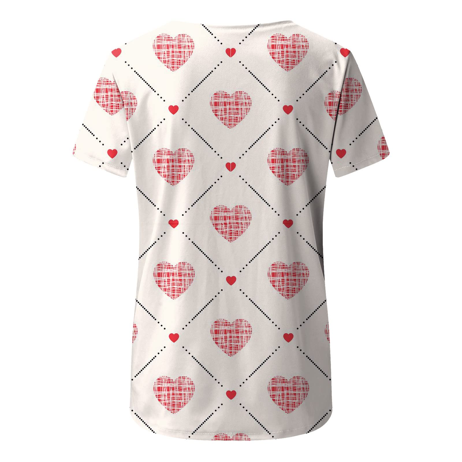 الزي الرسمي قميص رقبة عيد الحب Fappes Faops Plause Plause down o قصير يوم المرأة