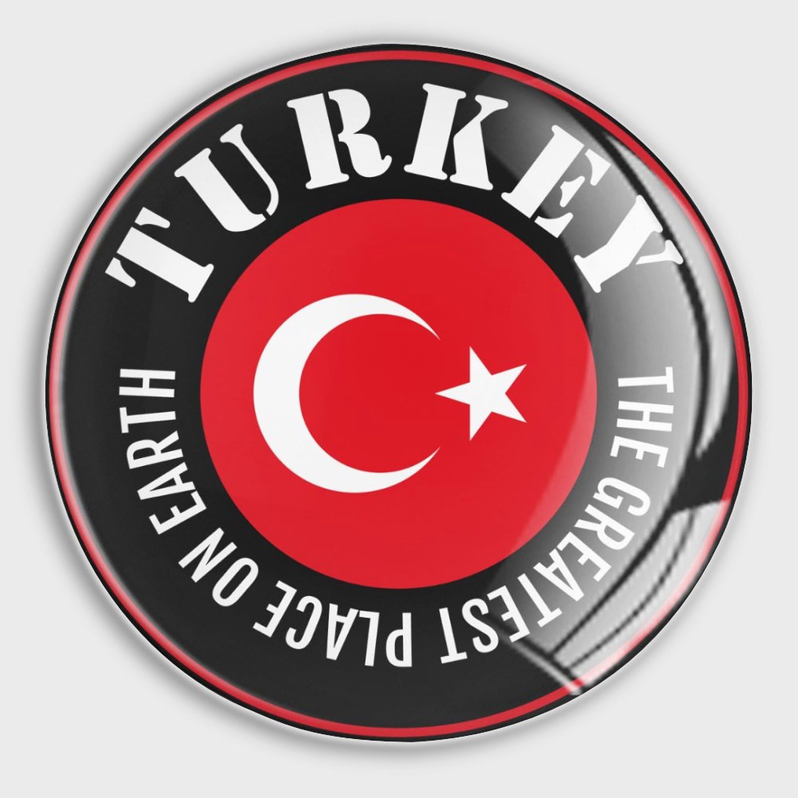 Aimants de réfrigérateur pour cuisine et école, magnets Turquie en verre le lot de 4