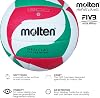 Molten 1300 Volleyball | Soft TPU Training Ball | Durable Thermoplastic Polyurethane with PVC Coating with Butyl Bladder | Official Size & Weight | Multicolour Green White Red