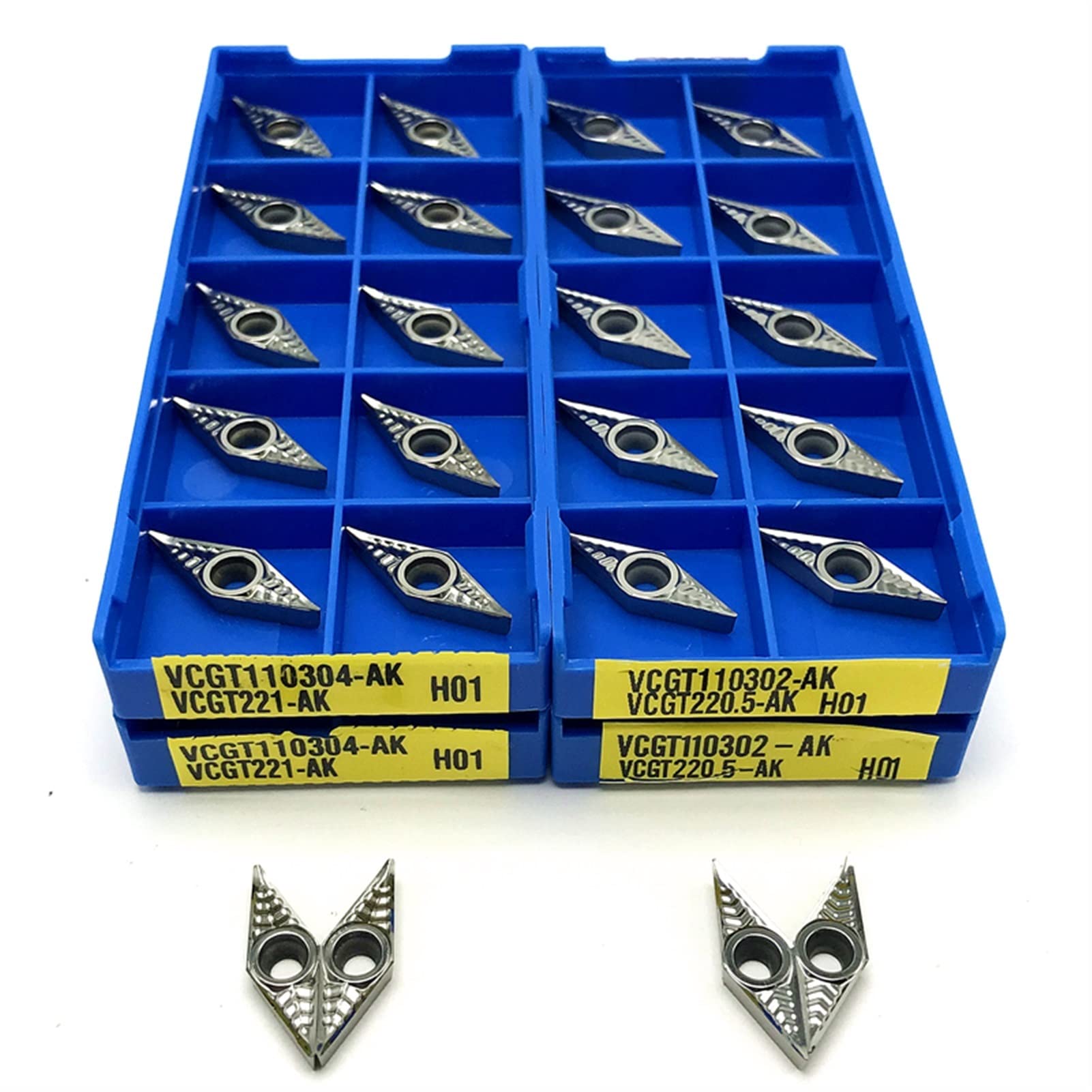 PC 1 Tenedor de Herramientas de torneado Externo + 1 0pcs Herramienta de Corte de Herramientas de Torno de inserción de carburo YIJIAN (Angle : SVJCR1212H11, Shank Diameter : VCGT110304 AK H01)