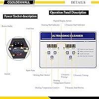 Vista 2 de 6L profesional de acero inoxidable multifuncional limpiador ultrasónico anteojos Limpiador de la joyería digital Grado Comercial